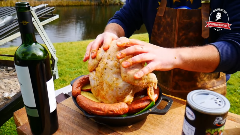 Pollo Sentado Horno de Leña